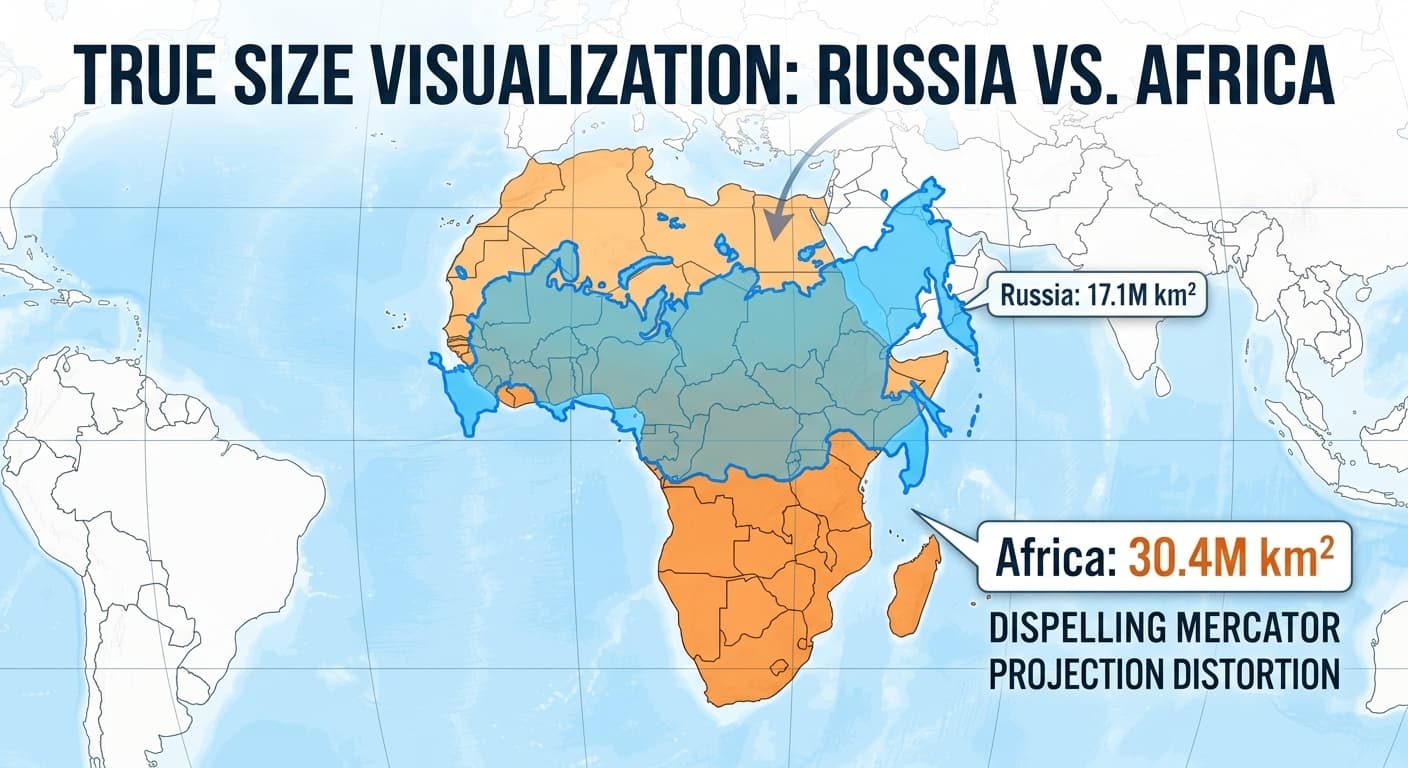 Russia vs. Africa: A Surprising True Size Comparison